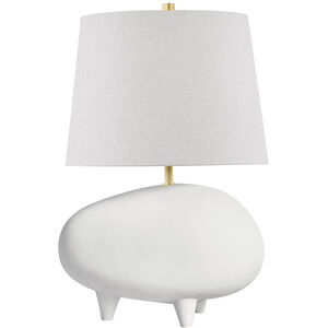 Tiptoe 19 inch Aged Brass/Matte White/Cream Table Lamp Portable Light