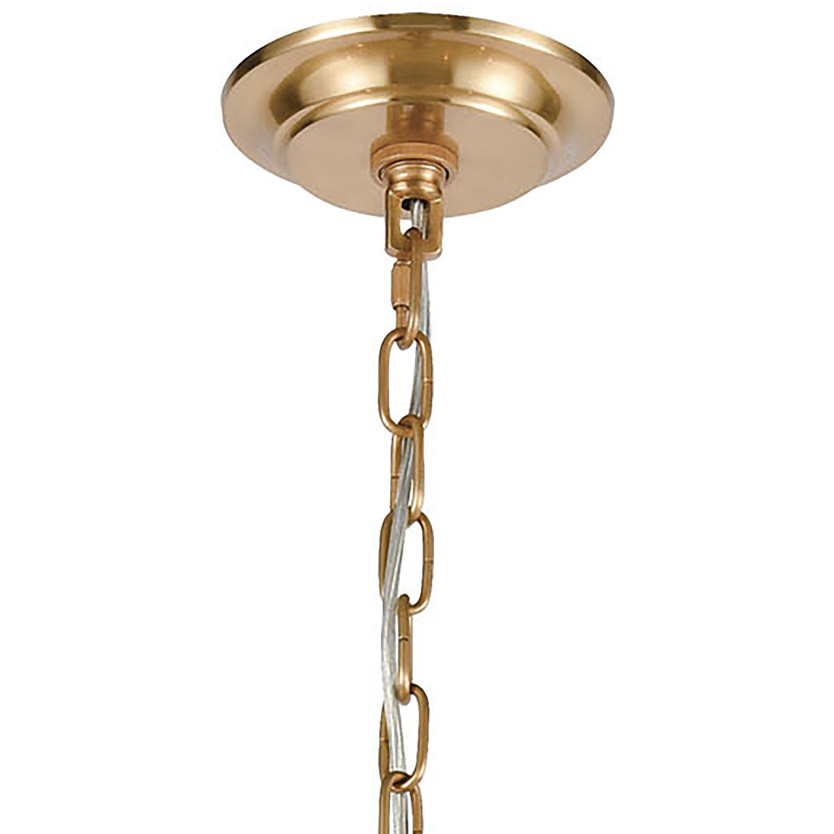 Abaca 6 Light 27 inch Satin Brass Chandelier Ceiling Light