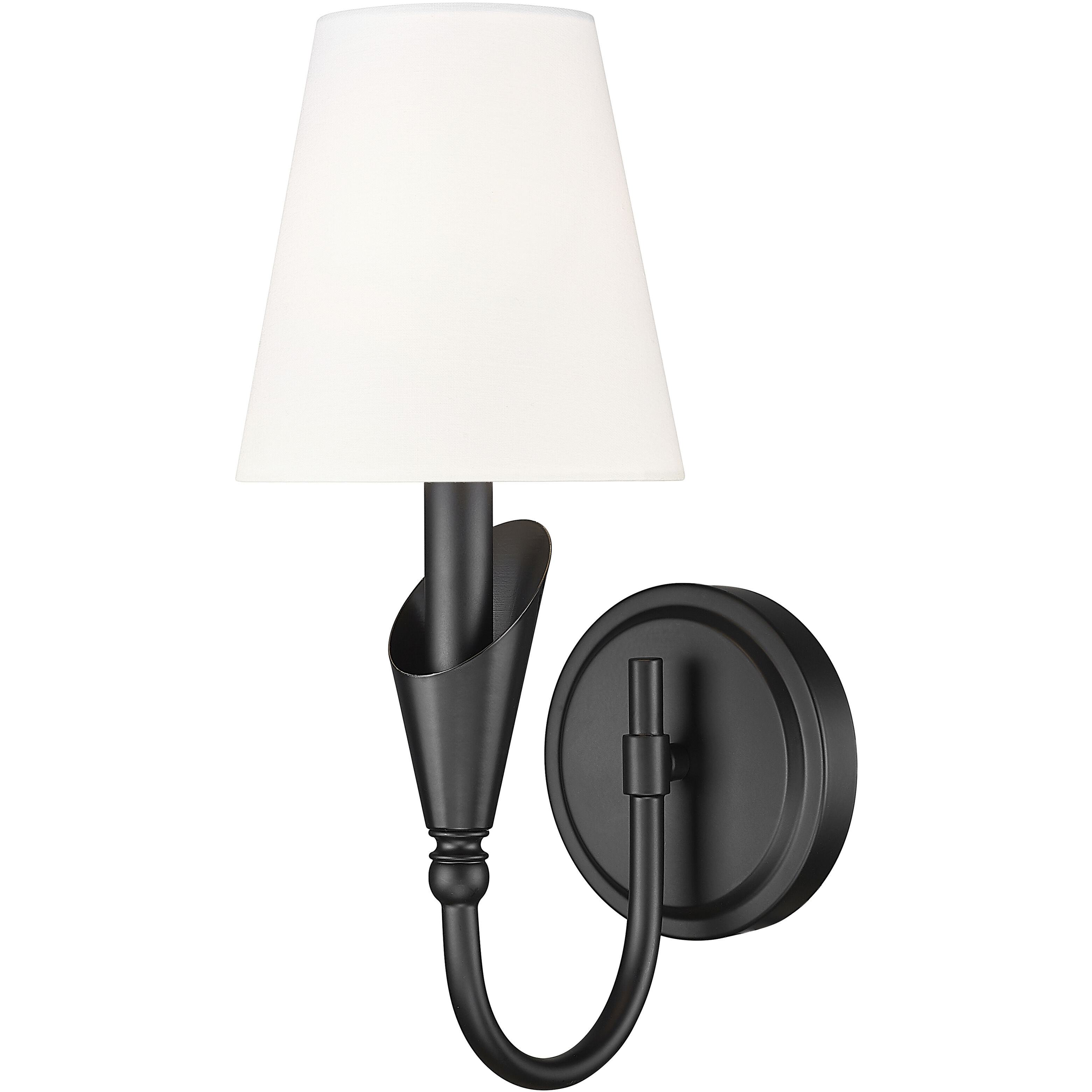 Claudelle Wall Sconce Wall Light in Matte Black