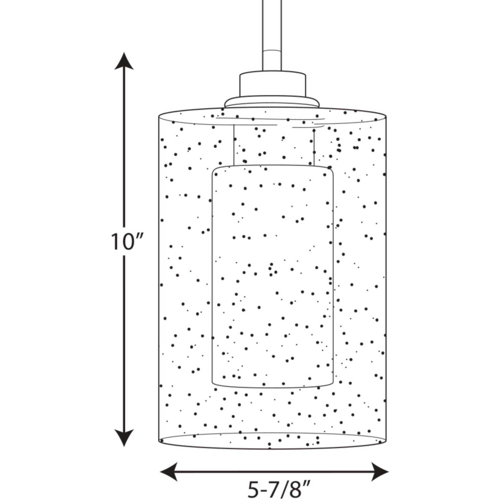 Double Glass 1 Light 5.88 inch Graphite Mini-Pendant Ceiling Light