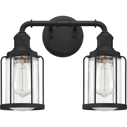 Ludlow 2 Light 15 inch Earth Black Bath Light Wall Light