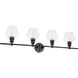 Rochester 4 Light 38 inch Black Wall sconce Wall Light