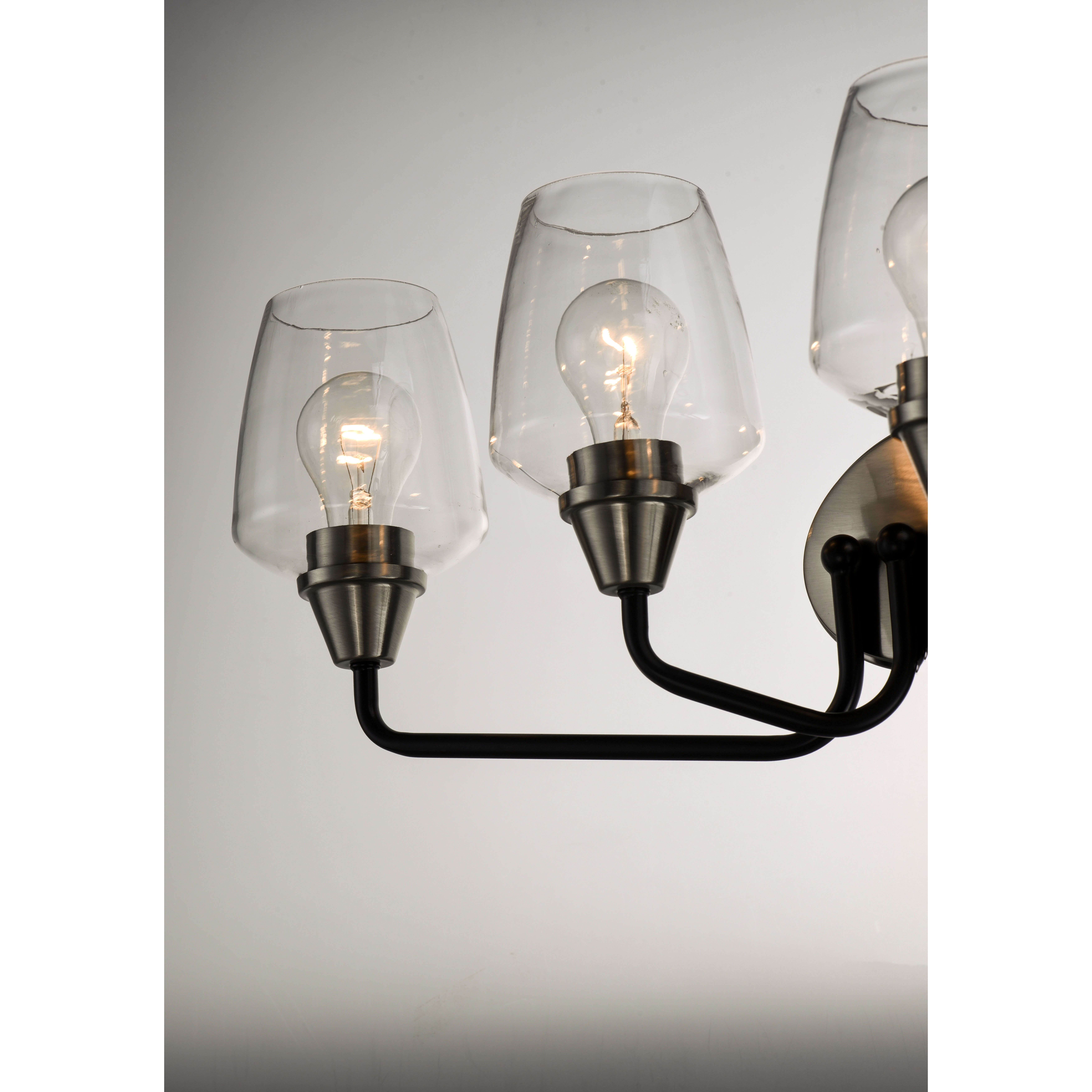 Goblet 4 Light 26 inch Black/Satin Nickel Bath Vanity Wall Light in Black and Satin Nickel