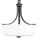 Kemal 3 Light 16 inch Midnight Black Pendant Ceiling Light