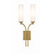 Ellington 2 Light 10 inch Light Antique Brass Wall Sconce Wall Light