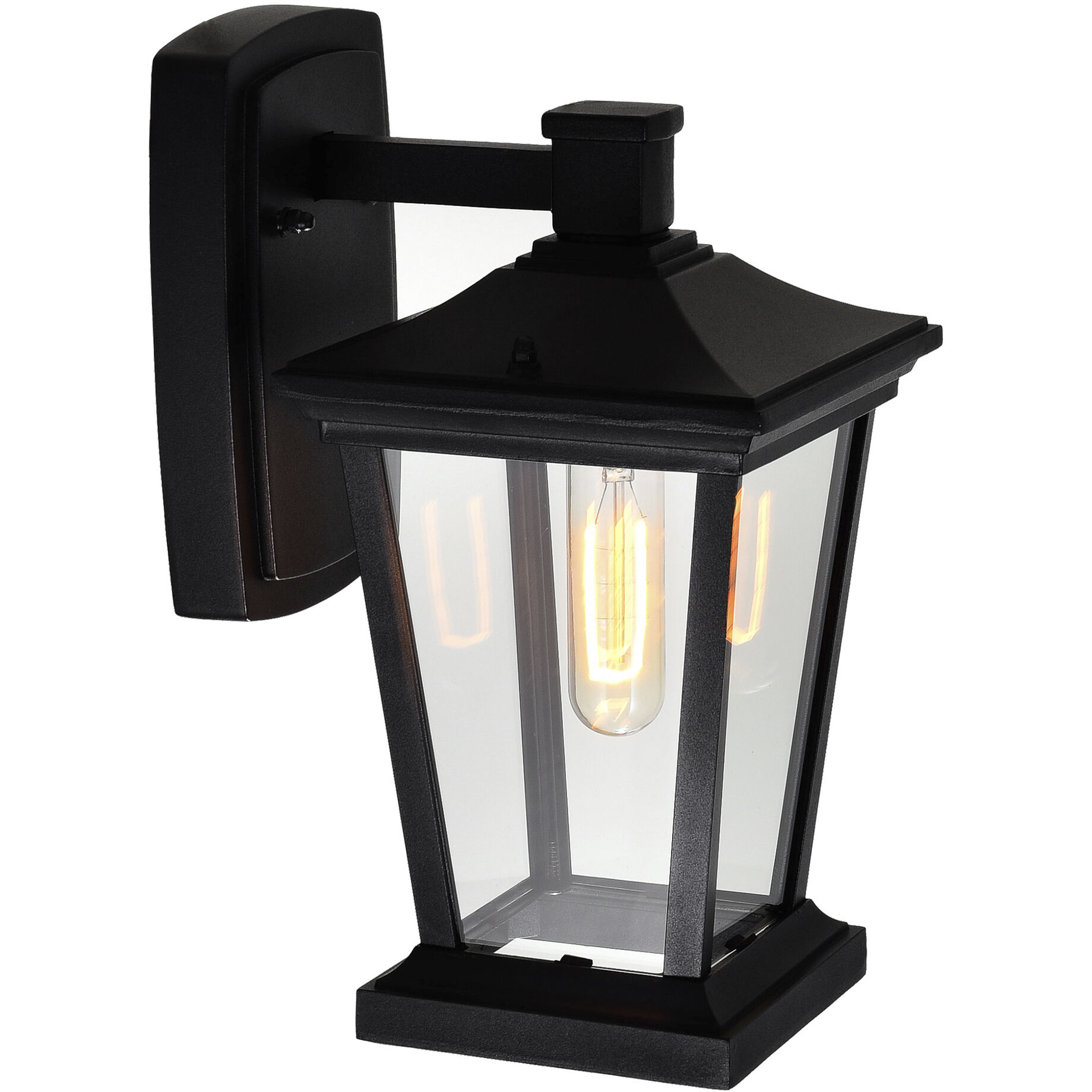 Leawood 1 Light 12.4 inch Black Outdoor Wall Light