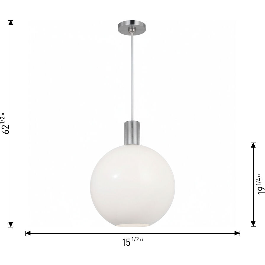 Drew & Jonathan Colewood 1 Light 15.5 inch Satin Brass Pendant Ceiling Light, Medium