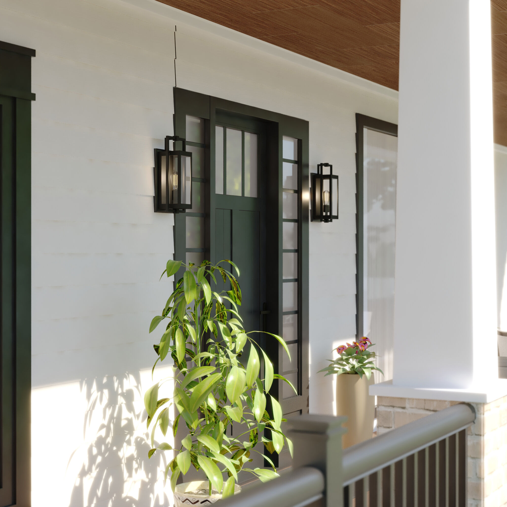 Sheridan LED 16.25 inch Matte Black Outdoor Wall