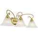 Coronado 3 Light 26.5 inch Polished Brass Bath Vanity Wall Light