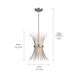 Homestead Baile 1 Light 13 inch Brushed Nickel Pendant Ceiling Light, Baile