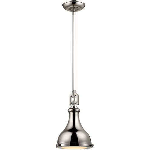 Rutherford 1 Light 9 inch Polished Nickel Mini Pendant Ceiling Light