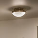 Bretta 2 Light 13.5 inch Brushed Natural Brass Flush Mount Ceiling Light