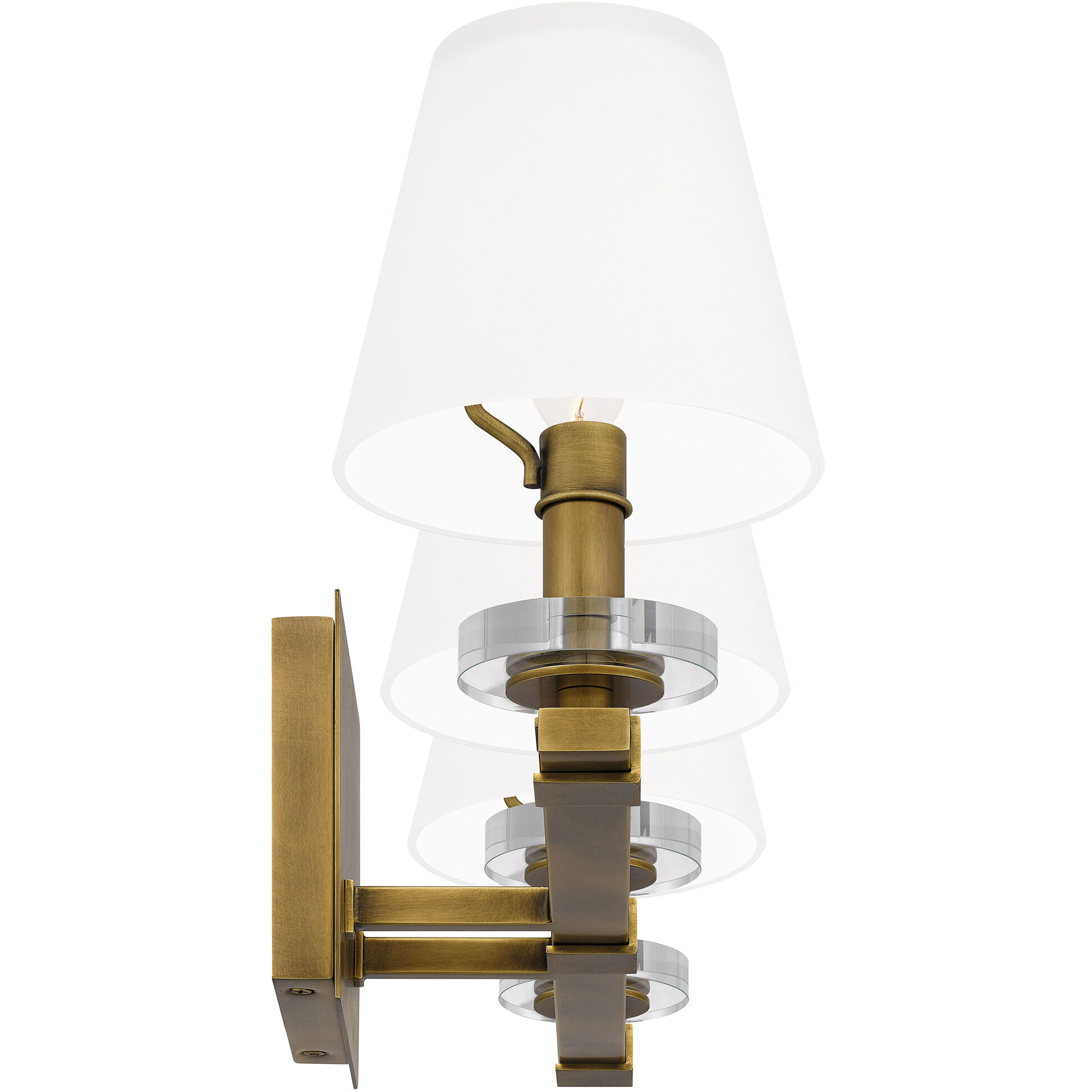 Kelsey Glen 3 Light 23 inch Weathered Brass Bath Light Wall Light