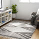 Lyon 84 X 63 inch Light Grey Rug in 5 x 8, Rectangle