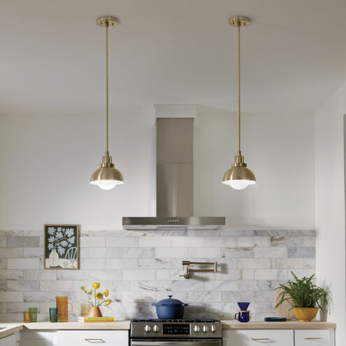 Niva LED 8 inch Champagne Bronze Semi Flush Mount Ceiling Light