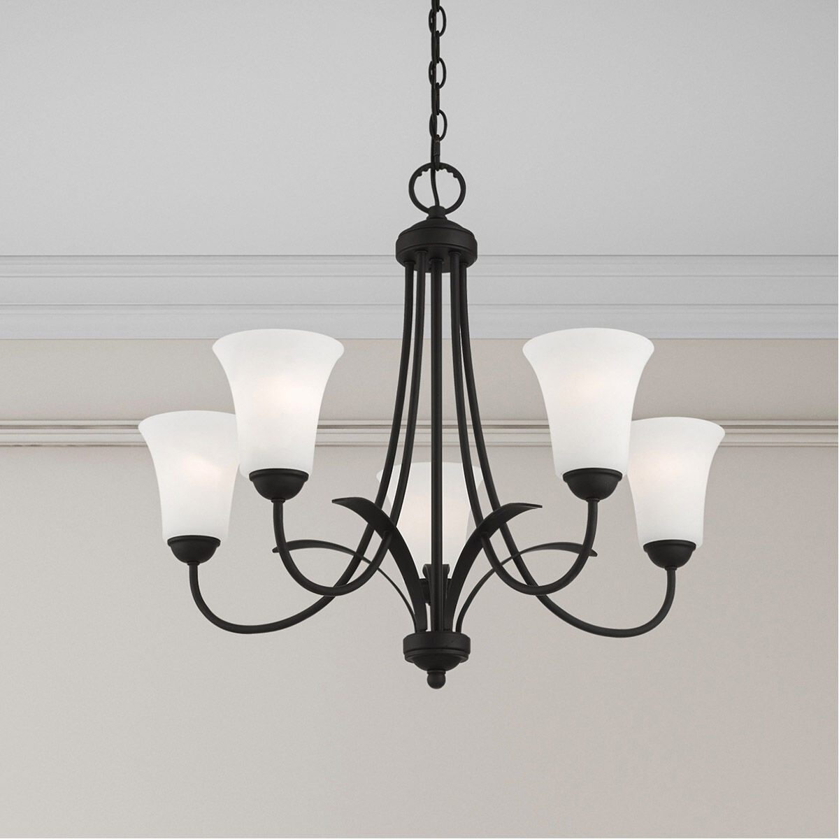 Ridgedale 5 Light 26 inch Black Chandelier Ceiling Light
