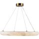 Camila LED 27 inch Brushed Brass Down Chandelier Ceiling Light