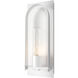 Triomphe 1 Light 24 inch White Outdoor Sconce in Seeded Clear, Medium