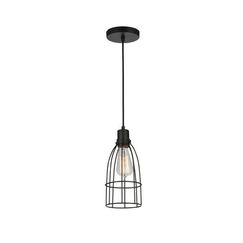 Nestor 1 Light 5 inch Black Down Mini Pendant Ceiling Light