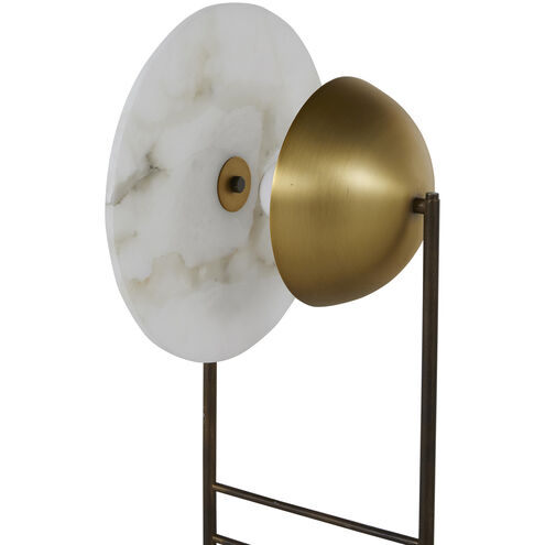 Owen 32 inch Stained Gold / Brushed Copper Table Lamp Portable Light