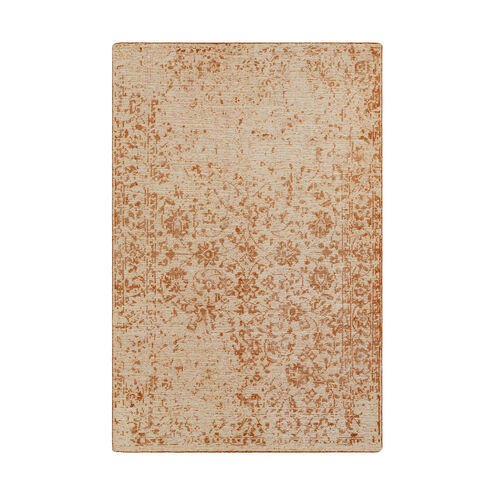 Hoboken 36 X 24 inch Orange and Neutral Area Rug, Wool