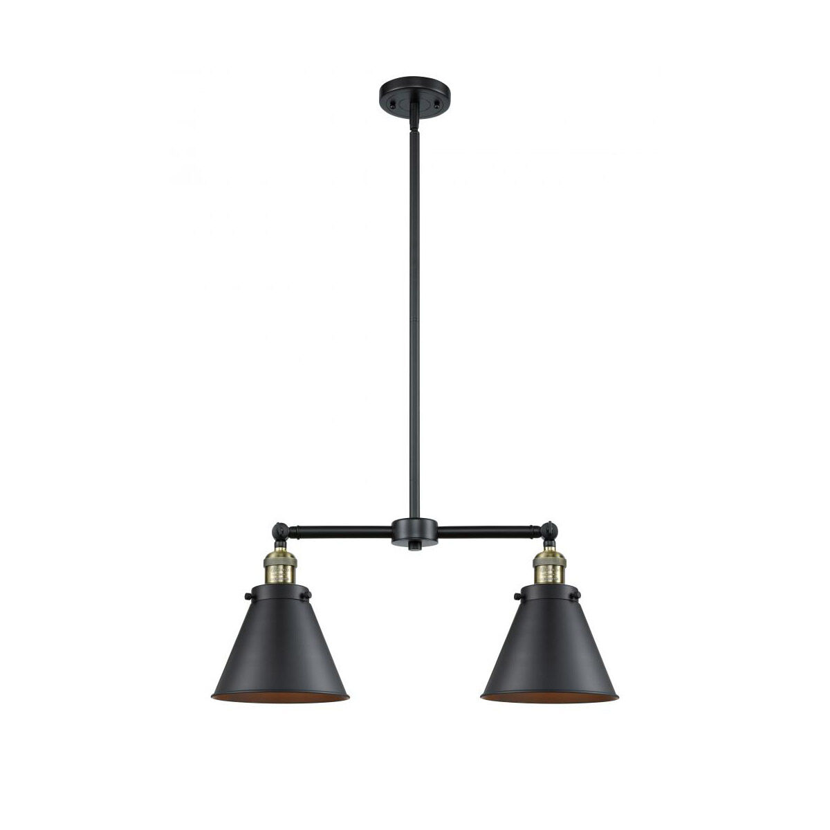 Franklin Restoration Appalachian LED 23 inch Black Antique Brass Chandelier Ceiling Light in Matte Black, Franklin Restoration