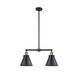 Franklin Restoration Appalachian LED 23 inch Black Antique Brass Chandelier Ceiling Light in Matte Black, Franklin Restoration