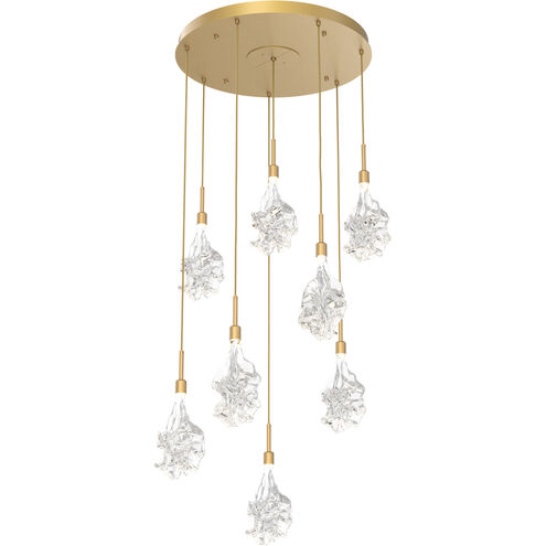 Blossom LED 27 inch Gilded Brass Chandelier Ceiling Light in 3000K LED, Multi-Port
