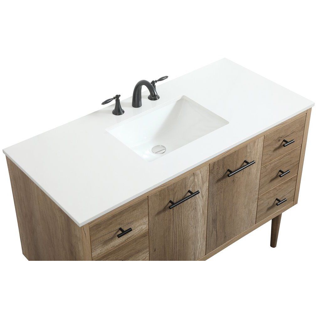 Cyrus 48 X 22 X 34 inch Natural Oak Vanity Sink Set