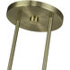 Meridian 2 Light 35 inch Antique Brass Linear Chandelier Ceiling Light, Large