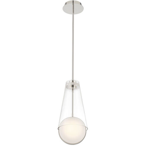 Solari LED 8 inch Polished Nickel Pendant Ceiling Light