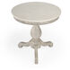 Danielle Marble 24" Pedestal Side Table in Gray