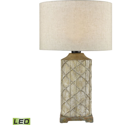 Sloan 24.5 inch 9 watt Antique Gray Outdoor Table Lamp