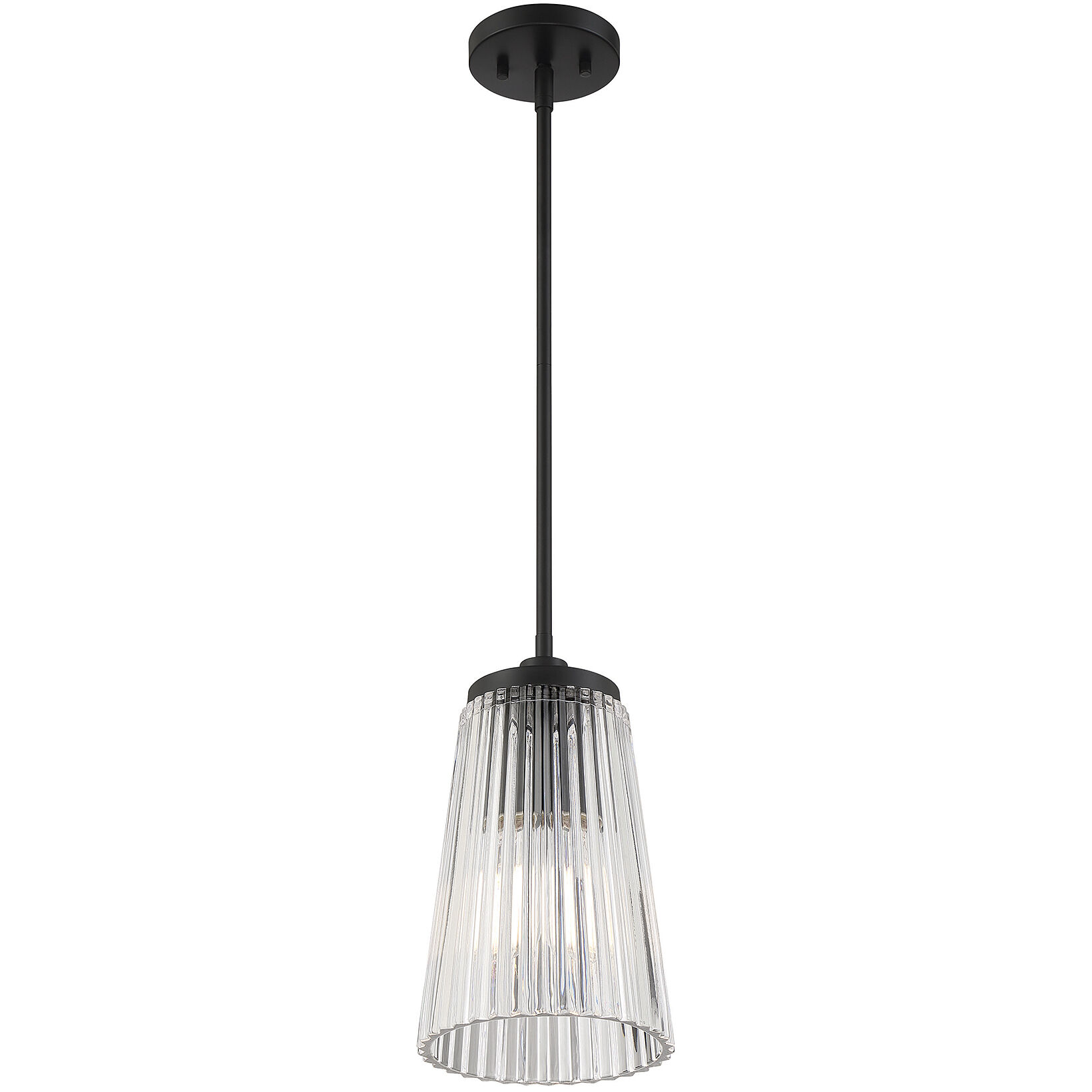 Chantilly 1 Light 8 inch Matte Black Pendant Ceiling Light, Essentials