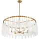 Willow 6 Light 35.25 inch Legacy Brass Pendant Ceiling Light