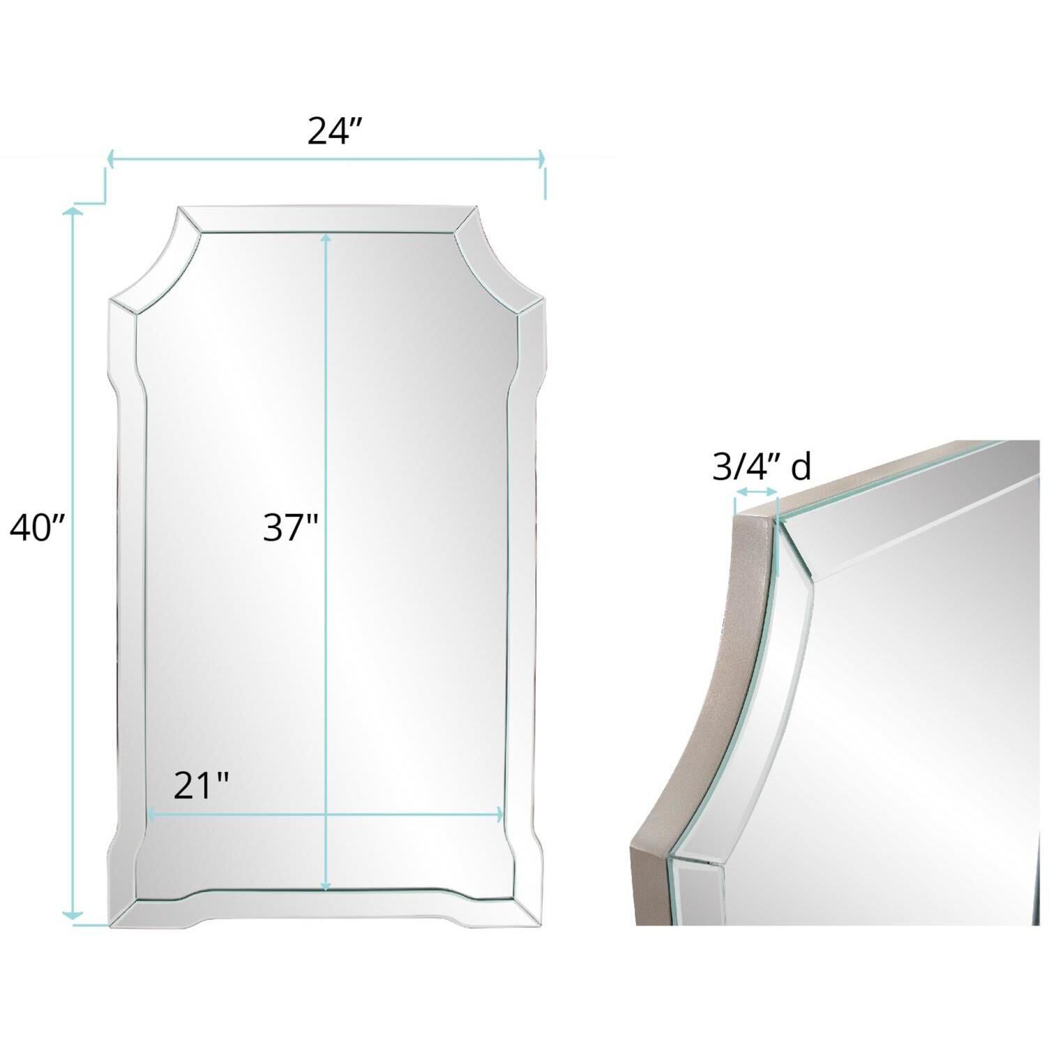 Claudette 40 X 24 inch Champagne Mirror