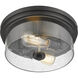 Bohin 2 Light 13 inch Matte Black Flush Mount Ceiling Light