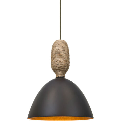 Creed LED Bronze Cord Pendant Ceiling Light in Gold Foil Bronze