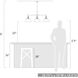Orwell 3 Light 35.75 inch Matte Black Kitchen Island Light Ceiling Light in Pewter