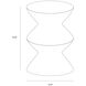 Union 22 X 16 inch White Outdoor End Table