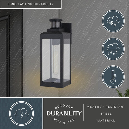 Kinzie Textured Black Outdoor Motion Sensor