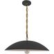 Ofelia 1 Light 19.75 inch Matte Black/Aged Brass Pendant Ceiling Light in Matte Black and Aged Brass