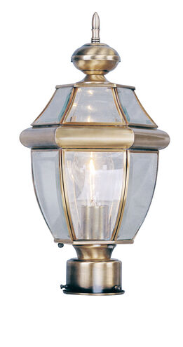 Monterey 1 Light 17 inch Antique Brass Outdoor Post Top Lantern