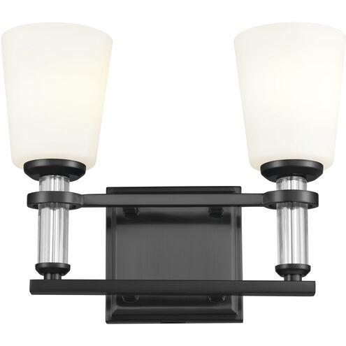 Rosalind 2 Light 14.25 inch Black Bath Vanity Light Wall Light