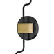 Austen 2 Light 5.25 inch Black with Lacquered Brass Sconce Wall Light