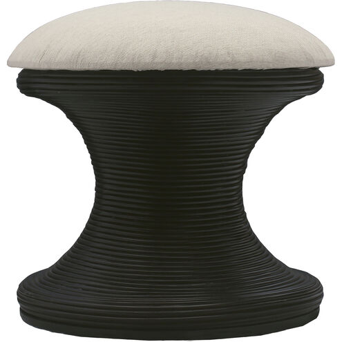 Raven 18 inch Designer Ebony with Cream Accent Stool