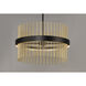 Chimes WiZ LED 23.75 inch Black and Satin Nickel and Satin Brass Single Pendant Ceiling Light in Black and Satin Brass and Satin Nickel