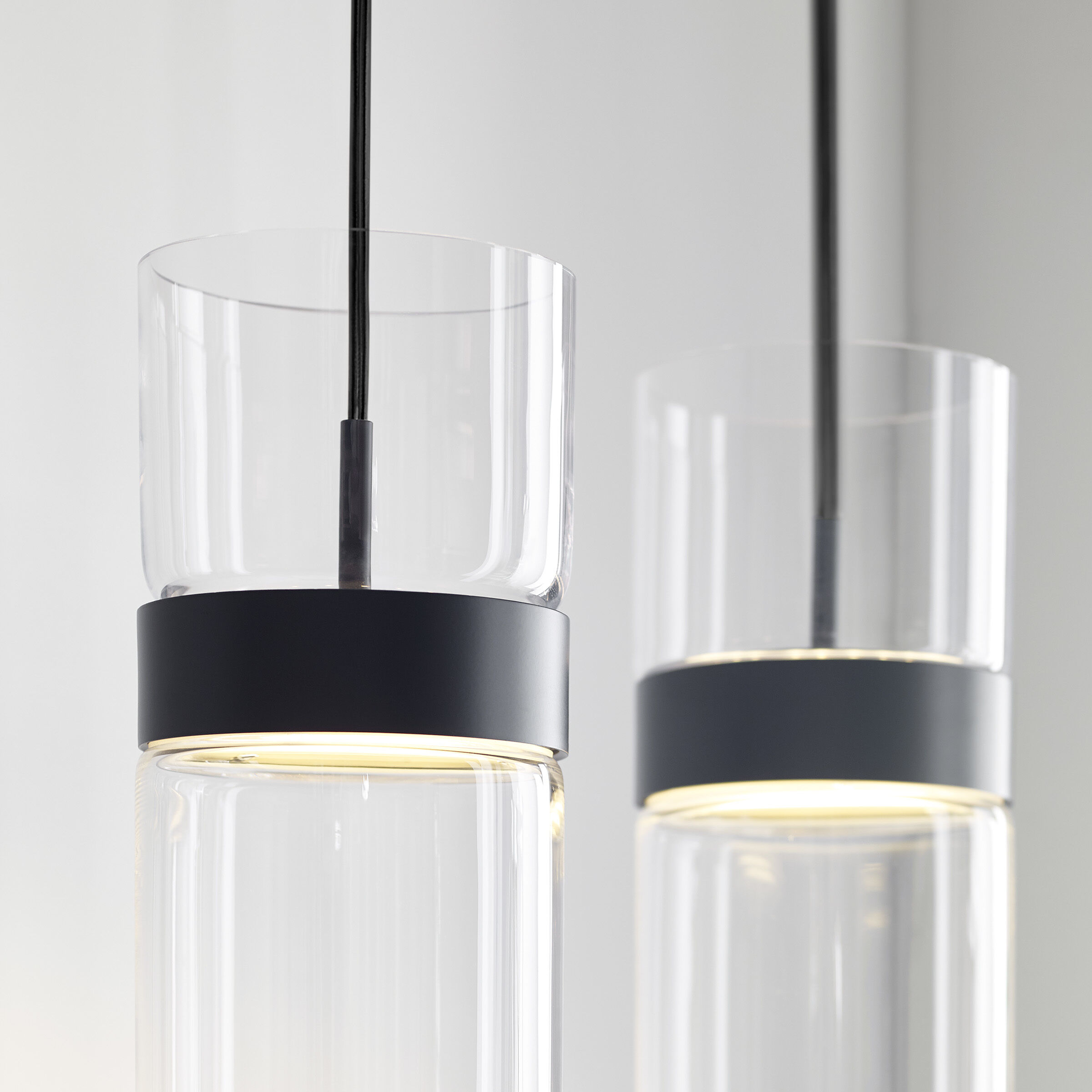 Sean Lavin Manette Grande LED 5 inch Black/Black Pendant Ceiling Light in Clear Glass, Integrated LED