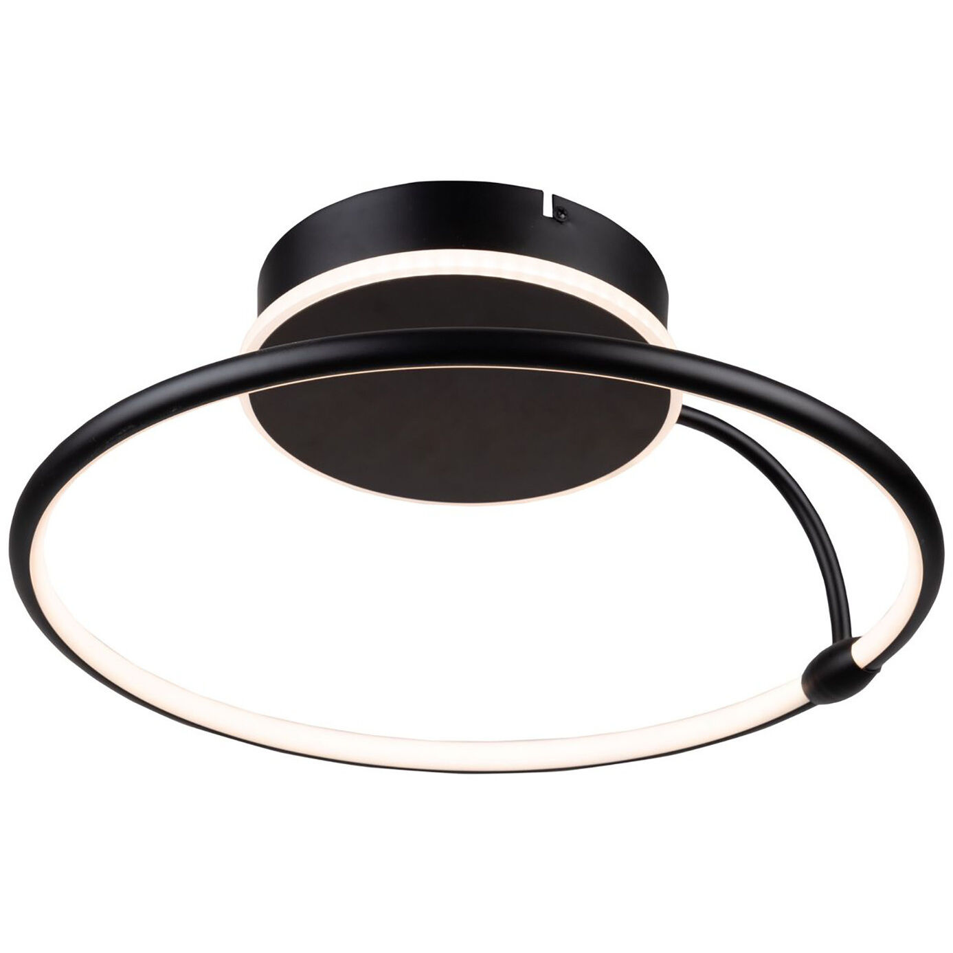 Halo LED 16 inch Black Semi-Flush Mount Ceiling Light