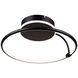 Halo LED 16 inch Black Semi-Flush Mount Ceiling Light